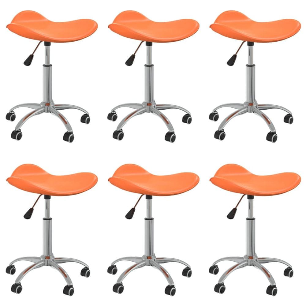 Petromila vidaXL Jedálenské stoličky 6 ks oranžové umelá koža